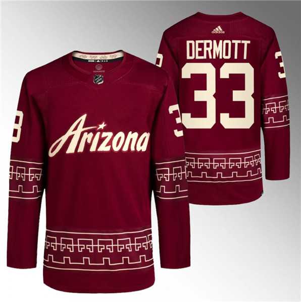 Men%27s Arizona Coyotes #33 Travis Dermott Garnet Alternate Pro Jersey Dzhi